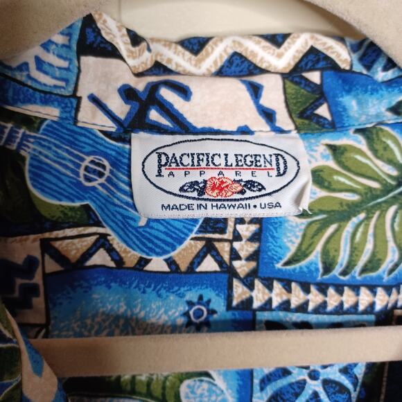 Pacific Legend Hawaiian Shirt Mens Short Sleeve Button Down Shirt 3XL - Picture 5 of 5